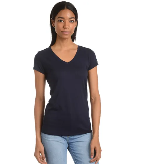 Fitted V-Neck Marcy Tee Navy